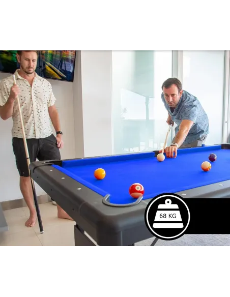 Bilard Stół Do Gry ZESTAW Bile Kije Trójkąt GoSports Billiard 7ft Niebieski