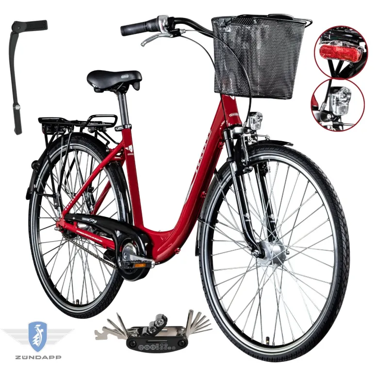 Rower Damski Miejski 28 SHIMANO Nexus Amortyzacja Błotniki Stopka Światła