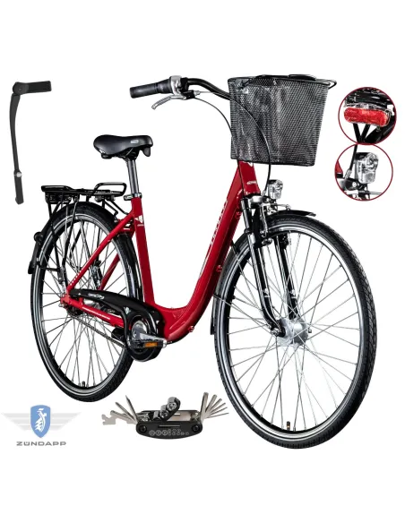 Rower Damski Miejski 28 SHIMANO Nexus Amortyzacja Błotniki Stopka Światła