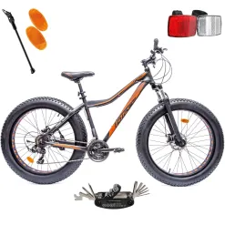 Rower Fatbike Terenowy Shimano Szerokie Opony 26 4,0 Amortyzacja Aluminium