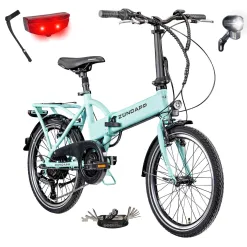 Rower Elektryczny Męski Damski Składany Koła 20" Alu SHIMANO 250 W Bagażnik