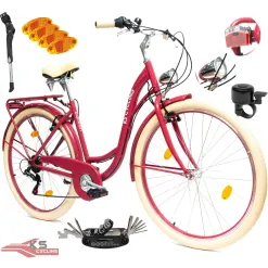 Rower Damski Miejski 28 SHIMANO Bagażnik Oświetlenie Dynamo Stopka Błotniki