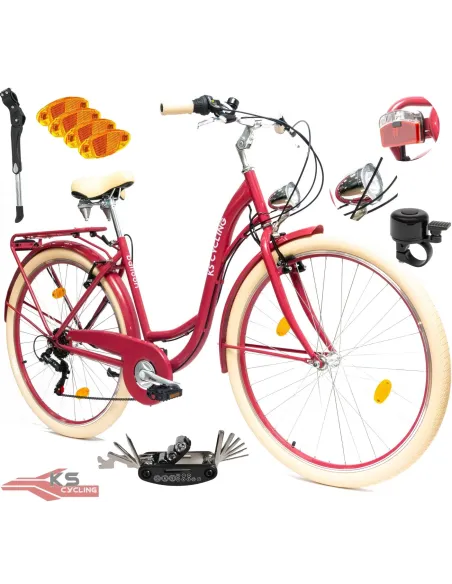 Rower Damski Miejski 28 SHIMANO Bagażnik Oświetlenie Dynamo Stopka Błotniki