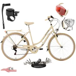 Rower Damski Miejski 28" SHIMANO Błotniki Oświetlenie Dynamo Stopka Dzwonek