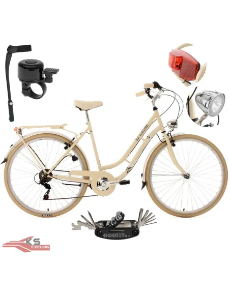 Rower Damski Miejski 28" SHIMANO Błotniki Oświetlenie Dynamo Stopka Dzwonek