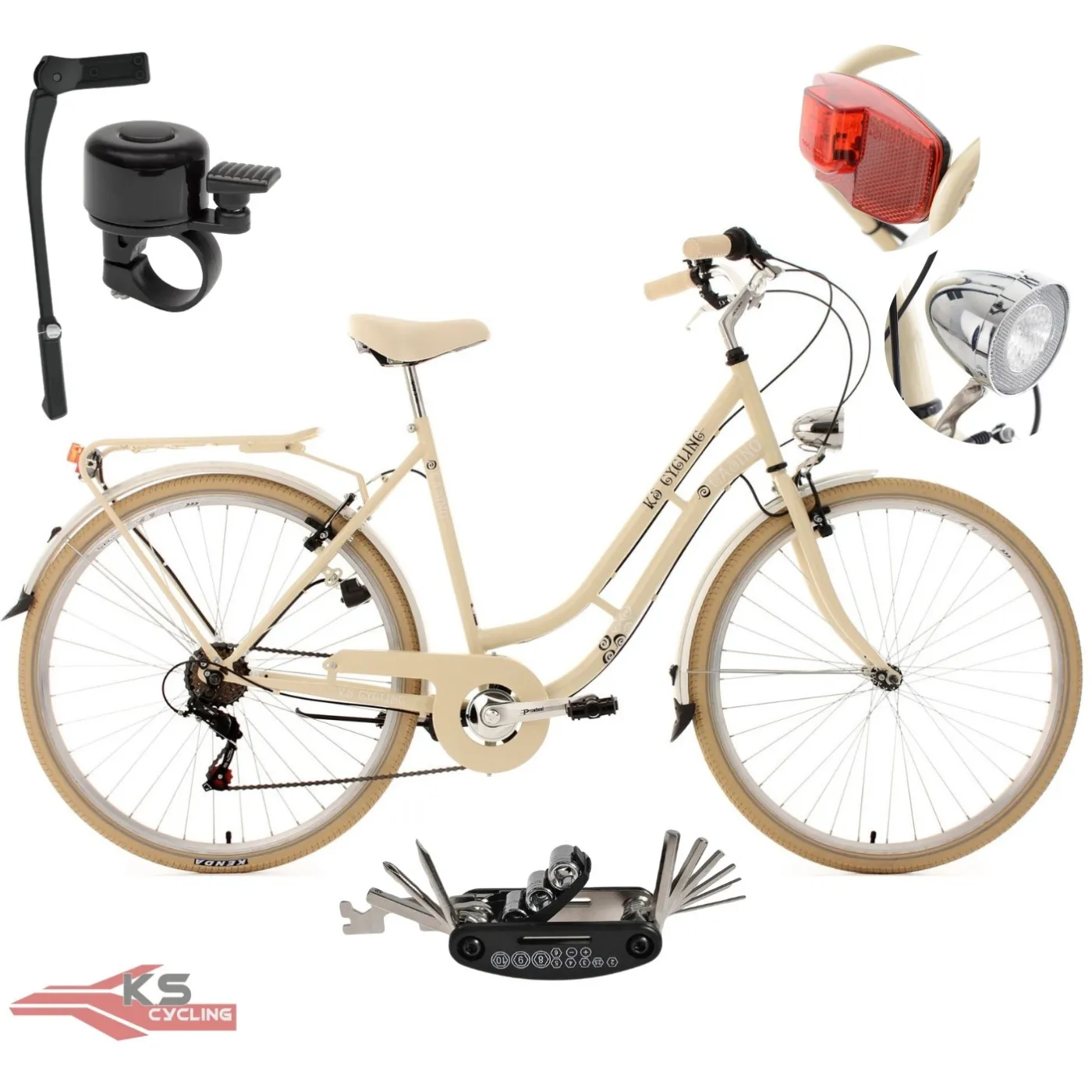 Rower Damski Miejski 28" SHIMANO Błotniki Oświetlenie Dynamo Stopka Dzwonek