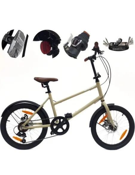 Rower Miejski 20" Uniseks Tarcze Microshift Dzwonek Błotniki Lekki 6-biegów