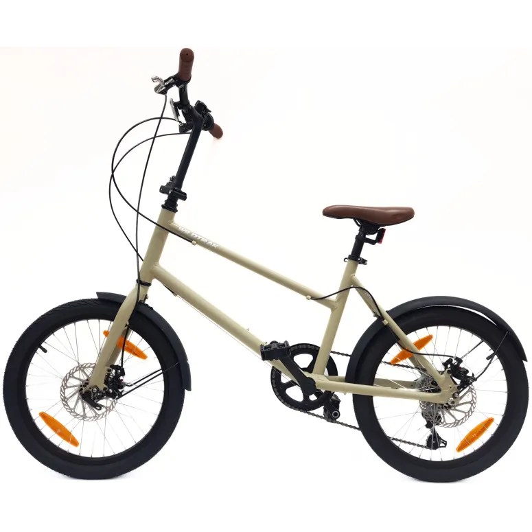 Rower Miejski 20" Uniseks Tarcze Microshift Dzwonek Błotniki Lekki 6-biegów