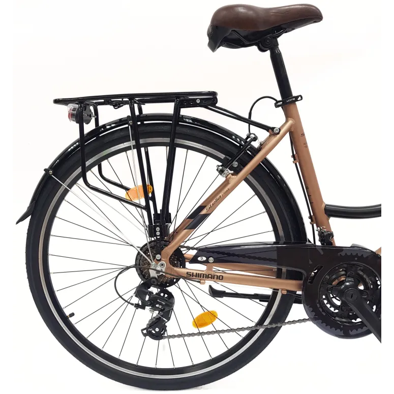 Rower Miejski Uniseks 28" Alu V-brake Shimano Revoshift 21-biegów Światła