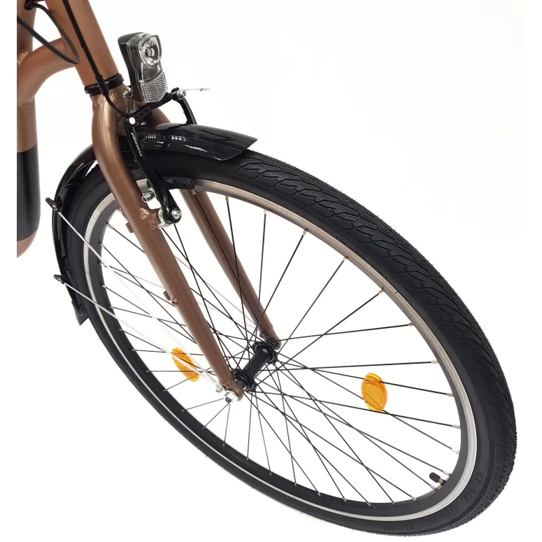 Rower Miejski Uniseks 28" Alu V-brake Shimano Revoshift 21-biegów Światła