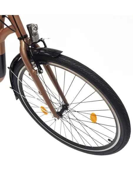 Rower Miejski Uniseks 28" Alu V-brake Shimano Revoshift 21-biegów Światła