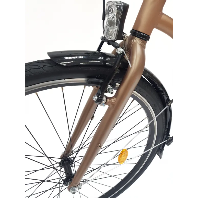 Rower Miejski Uniseks 28" Alu V-brake Shimano Revoshift 21-biegów Światła