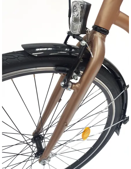 Rower Miejski Uniseks 28" Alu V-brake Shimano Revoshift 21-biegów Światła