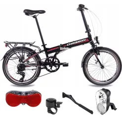 Rower Składany Miejski 20 Składak Aluminium Bagażnik Stopka Oświetlenie