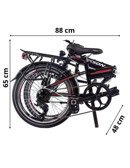Rower Składany Miejski 20 Składak Aluminium Bagażnik Stopka Oświetlenie