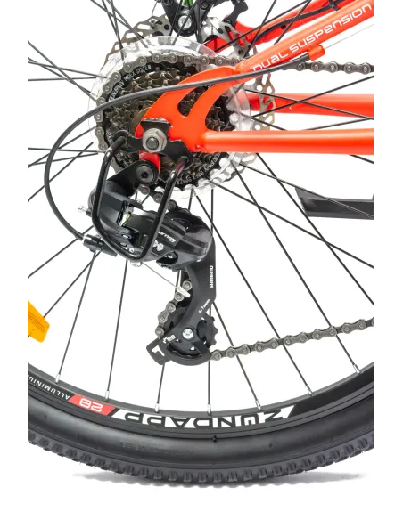 Męski Damski Rower Górski 27,5 Oświetlenie Hamulce Tarczowe MTB Stal Góral