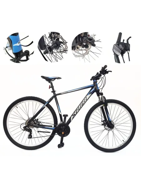 Rower Górski Damski Męski Koło 29" MTB Alu Tarcze Shimano Dzwonek Góral