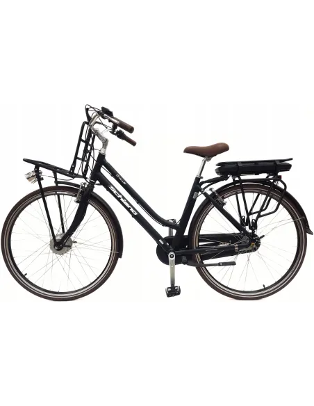 Rower Elektryczny Damski Miejski 28" Alu 250 W Wspomaganie Bagażnik Światła