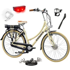 Rower Elektryczny Damski 28 Miejski ALU Shimano NEXUS 7 250W Światła Kontra