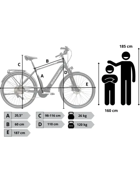 Rower Elektryczny Trekkingowy 28" Hydraulika Cyngle Deore 250W Bosch 25km/h