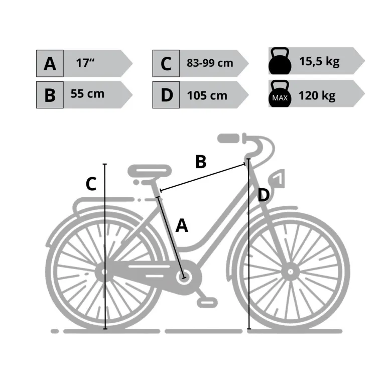 Rower Miejski Damski 26" Stal V-brake 21-biegów Revo Światła Stopka Dzwonek