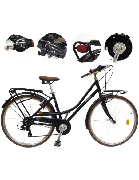 Rower Miejski Damski 28" Alu V-brake Tourney Revo Dzwonek Światła Stopka