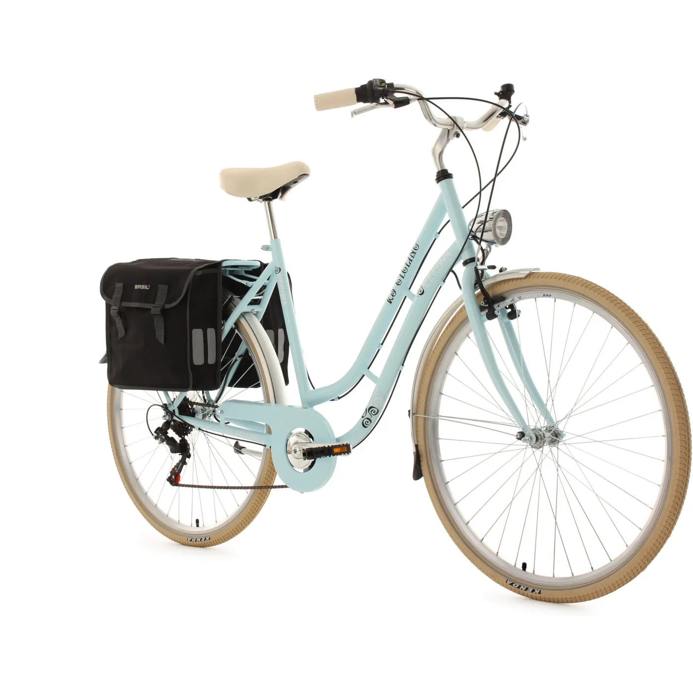 Miejski Rower Retro Damka 28 Sakwy Oświetlenie - 1