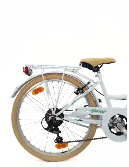 Rower Dziecięcy Miejski 24 Światła Bagaż Dzwonek Stopka Błotniki Dziewczęcy