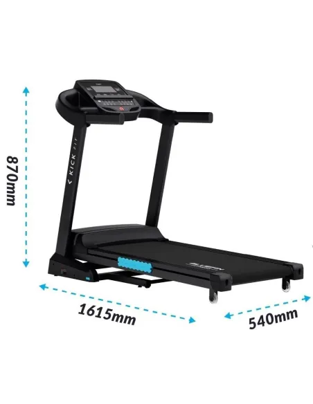 Bieżnia Elektryczna Domowa Składana Bluefin Kick Fit 17,5 km/h Do 120 kg
