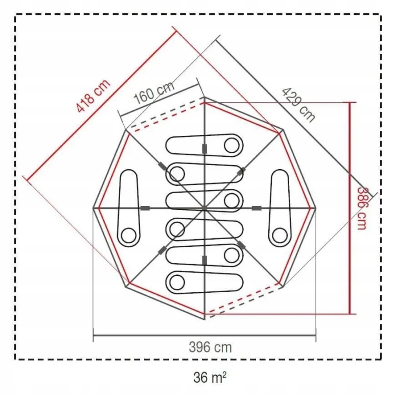 Namiot Turystyczny Kempingowy Coleman Octagon 8 Blackout Osobowy Rodzinny