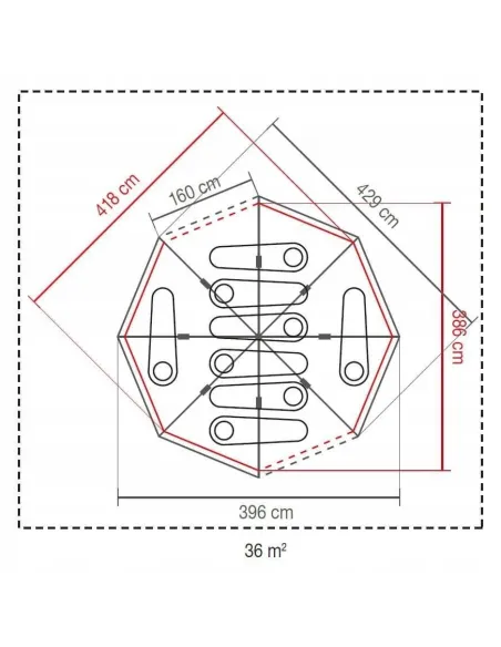 Namiot Turystyczny Kempingowy Coleman Octagon 8 Blackout Osobowy Rodzinny