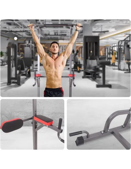 Stacja Podciągowa Poręcz Treningowa JIM FITNESS JIM030 5w1 120x91x165-235cm