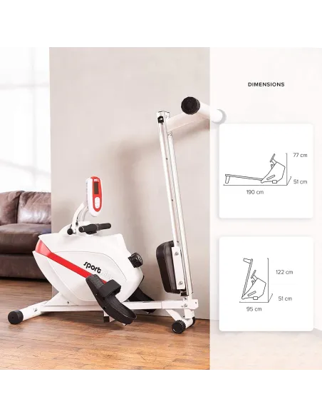 Wioślarz SportPlus SP-MR-008 Magnetyczny LCD 5 KG