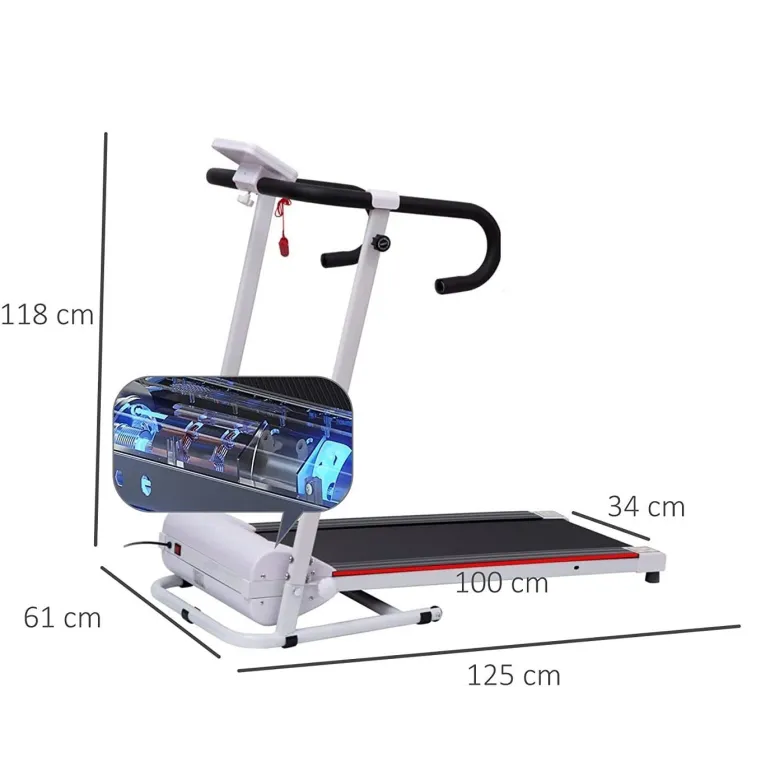 Bieżnia Homcom A90-001WT Składana Max 100KG LCD