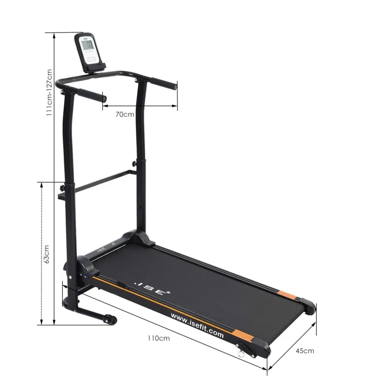 Bieżnia Mechaniczna ISE SY-M15 Składana LED 100 KG