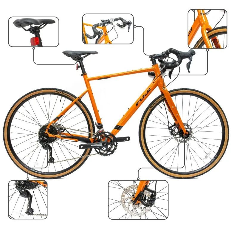 Rower Męski Szosowy 28" Aluminium Lekki SHIMANO Alivio Szosówka Odblaski