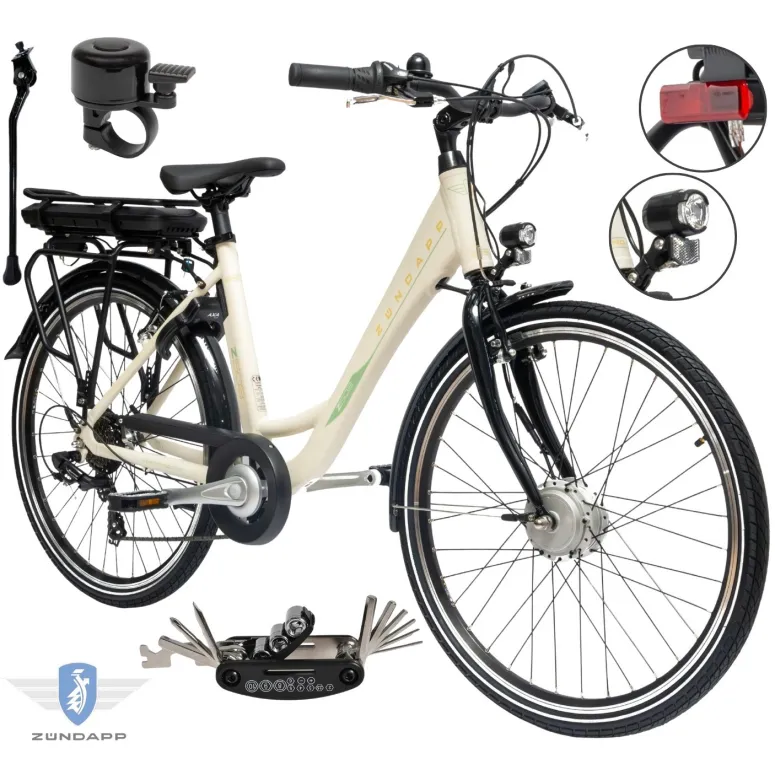 Rower Elektryczny Damski Miejski 26" SHIMANO 250 W Alu Aplikacja 2025 NFC