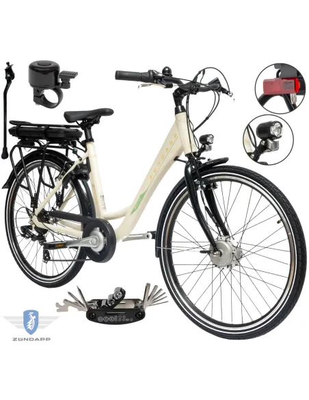 Rower Elektryczny Damski Miejski 26" SHIMANO 250 W Alu Aplikacja 2025 NFC