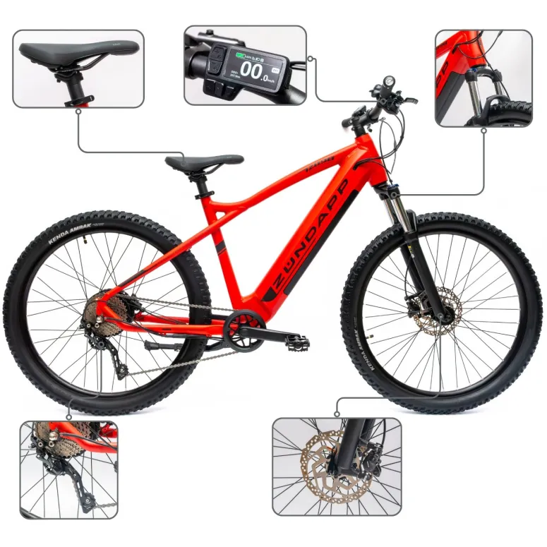 Rower Elektryczny Męski Damski Górski 27,5" SHIMANO MTB 2025 NFC Aplikacja