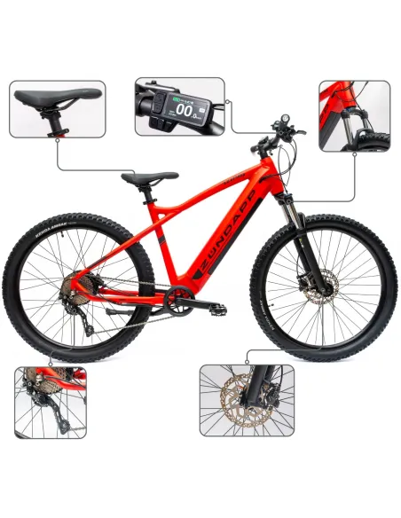 Rower Elektryczny Męski Damski Górski 27,5" SHIMANO MTB 2025 NFC Aplikacja