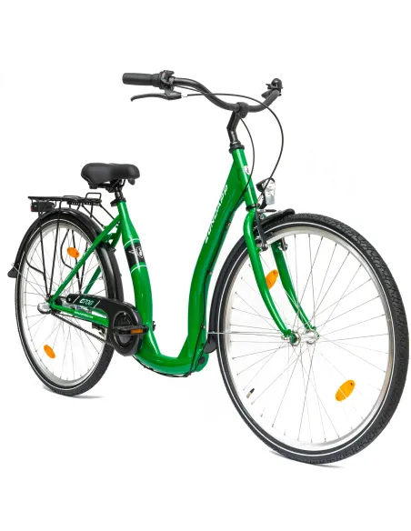 Rower Miejski Damski 28 Retro Nexus 3 Kontra Dzwonek Odblaski Oświetlenie