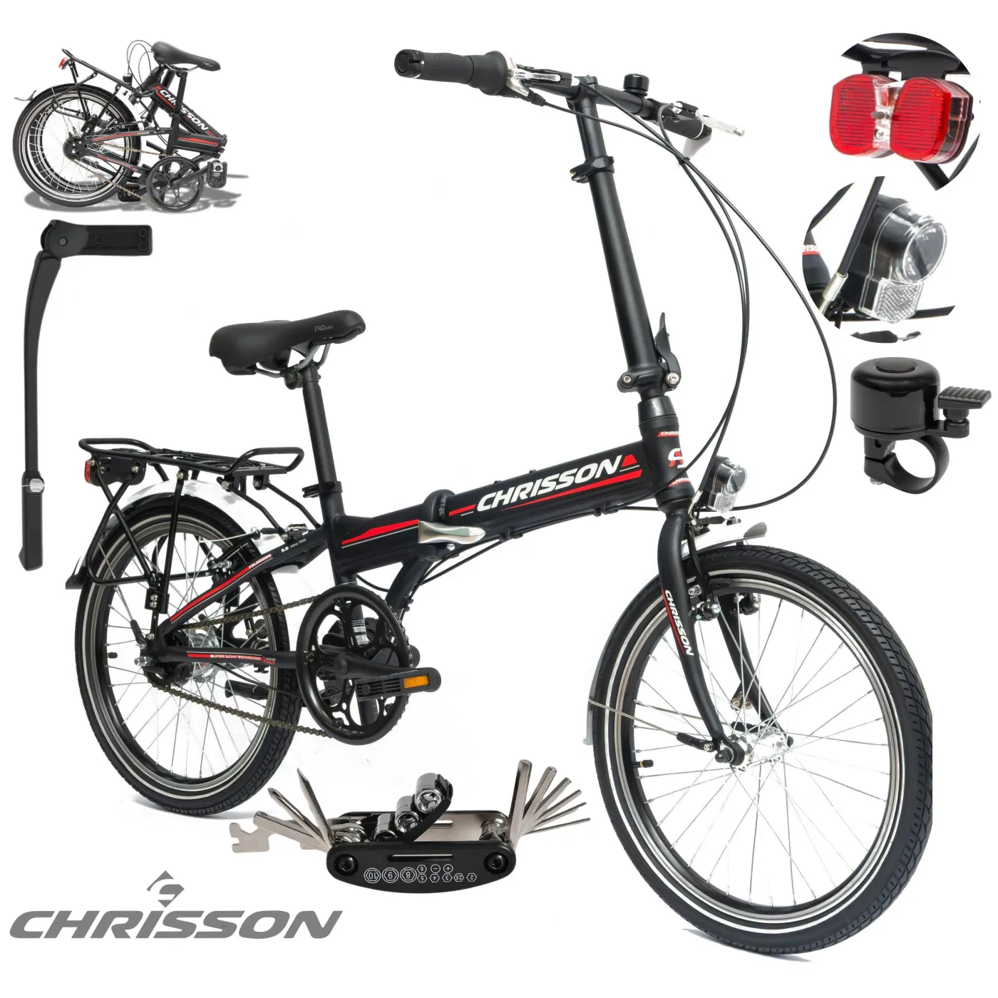 Rower Męski Damski Składany Miejski 20" Aluminium SHIMANO Nexus Oświetlenie