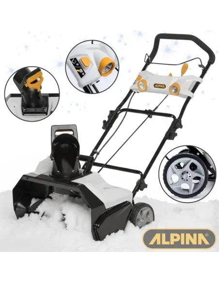 Odśnieżarka Akumulatorowa ALPINA AS 5148 Li 51cm Wyrzut 1-6m 180° Lampy LED