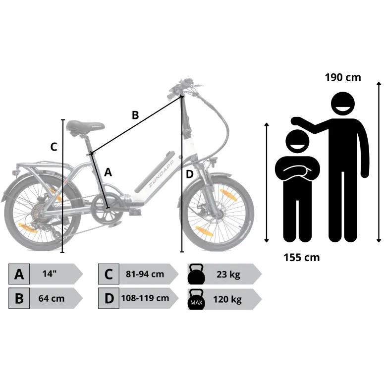 Rower Elektryczny Męski Damski Składany 20" SHIMANO Tarcze 250 W LCD Alu