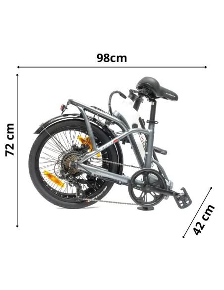 Rower Elektryczny Męski Damski Składany 20" SHIMANO Tarcze 250 W LCD Alu