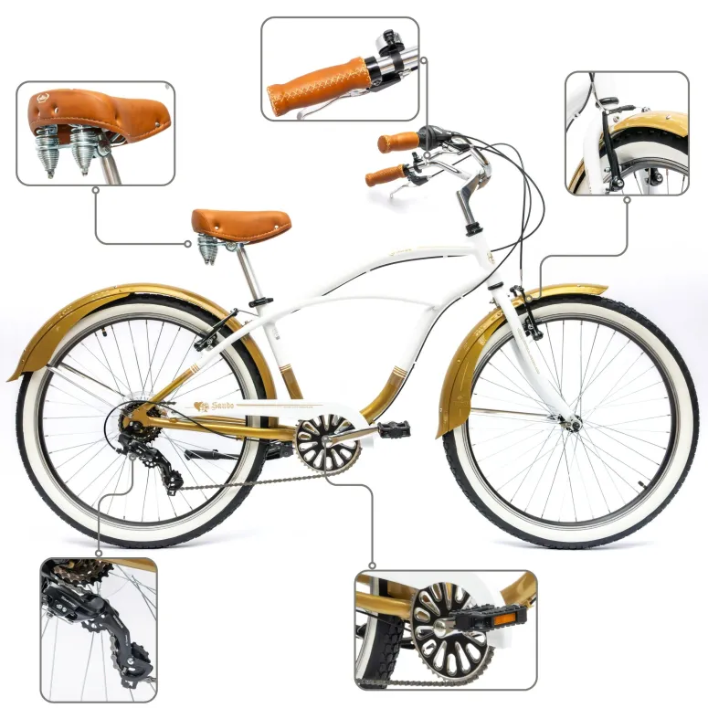 Rower Damski Męski Miejski Koła 26 Aluminium Torpedo SHIMANO Stopka Vintage