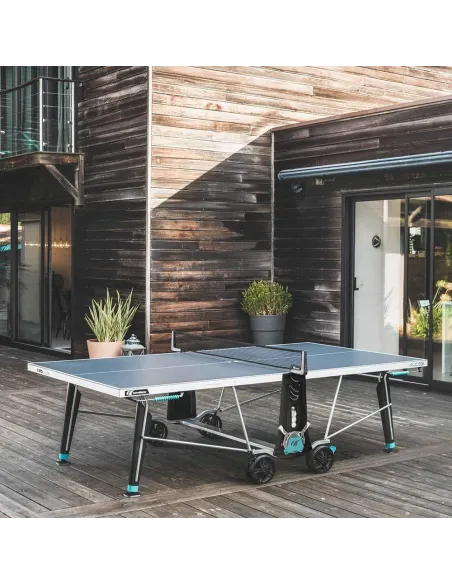 Stół Do Tenisa Stołowego Cornilleau 400X Outdoor Pingpong Składany Kółka