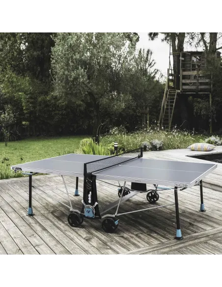 Stół Do Tenisa Stołowego Cornilleau 300x Outdoor Szary Składany Hamulce 5mm