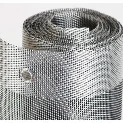 Siatka Ekranująca Dekoracyjna TENAX Double 500x100 Srebrna Ogrodzeniowa