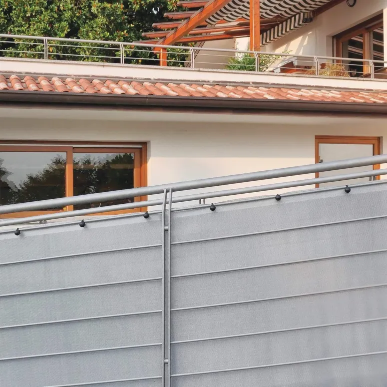 Siatka Ekranująca Dekoracyjna TENAX Double 500x100 Srebrna Ogrodzeniowa